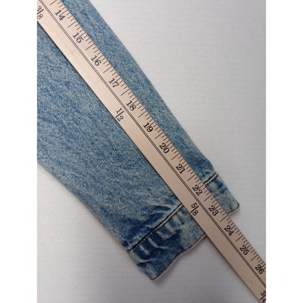 Rachel  Zoe Women's  Denim Jacket Button up  Light Wash Retro Motocycle Medium‎ - Picture 9 of 12